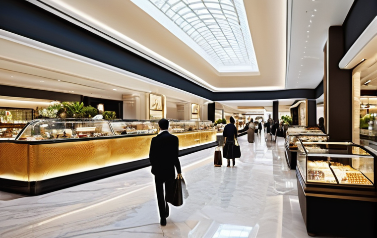 카타르 도하 공항 정보 - A stunning, lush tropical garden located inside a modern, expansive airport terminal. Large, vibrant...